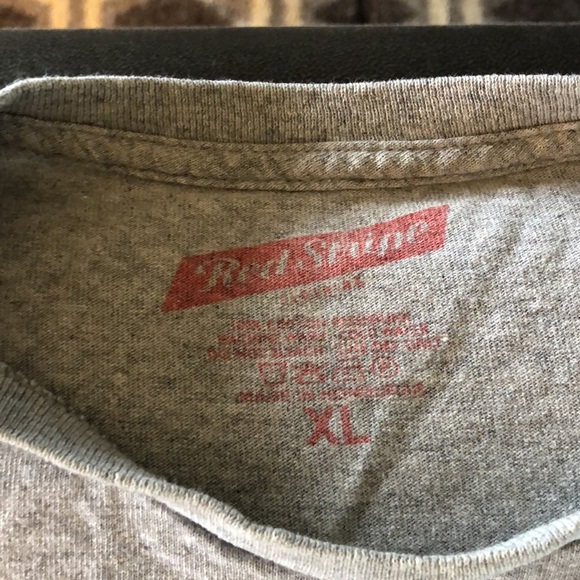 Red Stripe Tee Shirt. XL size. - Picture 2 of 3